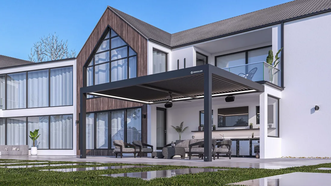 Gabled House Patio — outdoor systems visualization