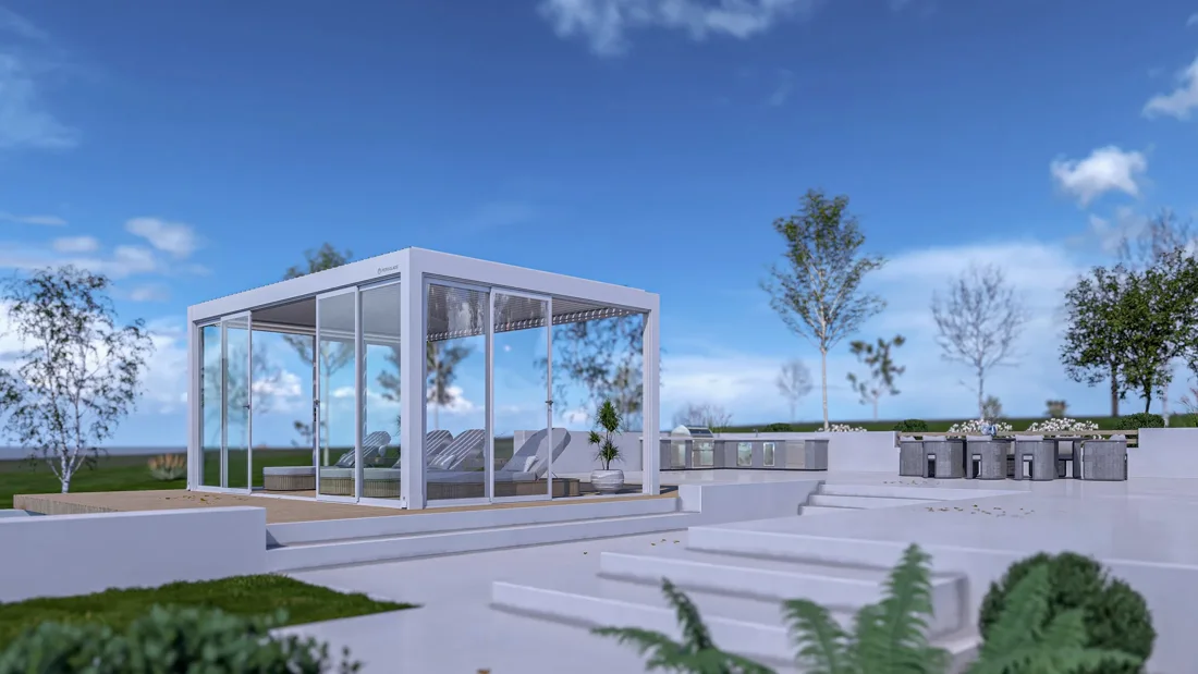 Poolside Pavilion — outdoor systems visualization